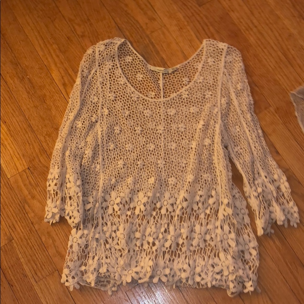 Lace crochet top XL